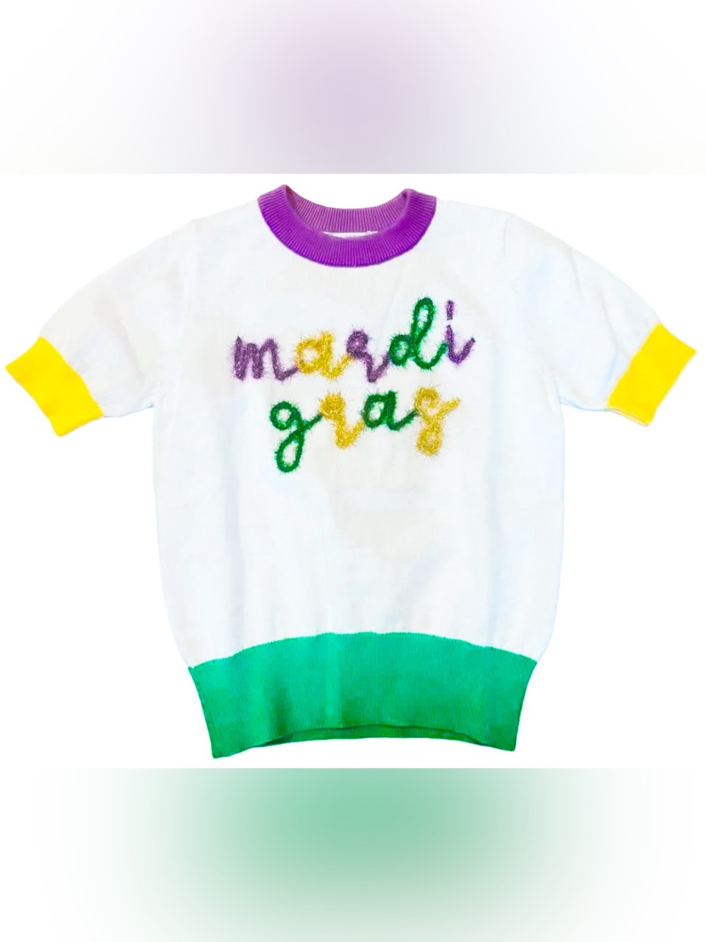 MARDI GRAS TINSEL SHIRT - LULU BEBE